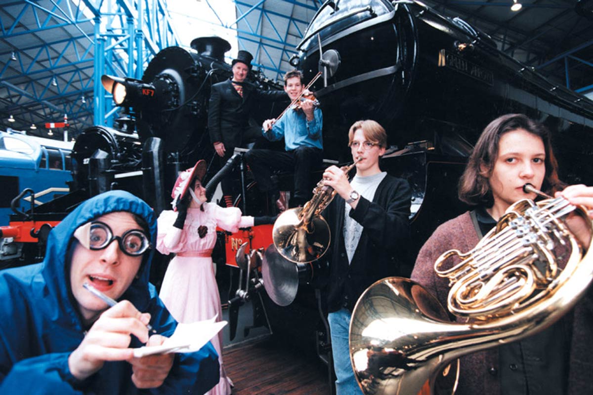 Music students marking Britain's first Chair in Railway Studies, 1995